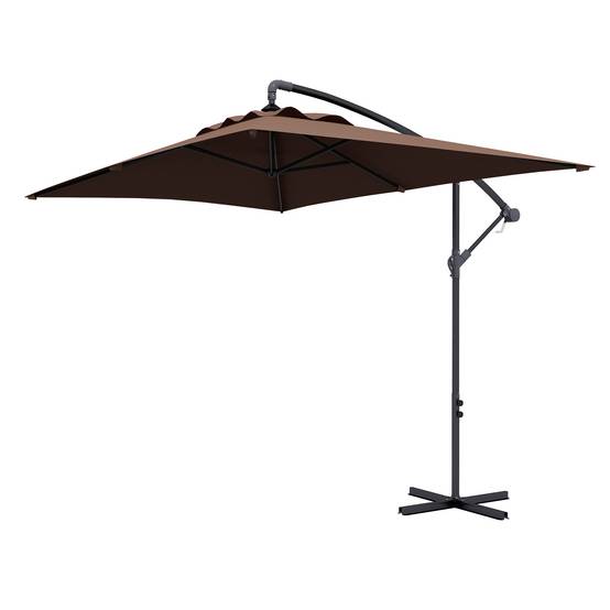 Parasol déporté Polyester Marron 294x193x250 cm - Image 2