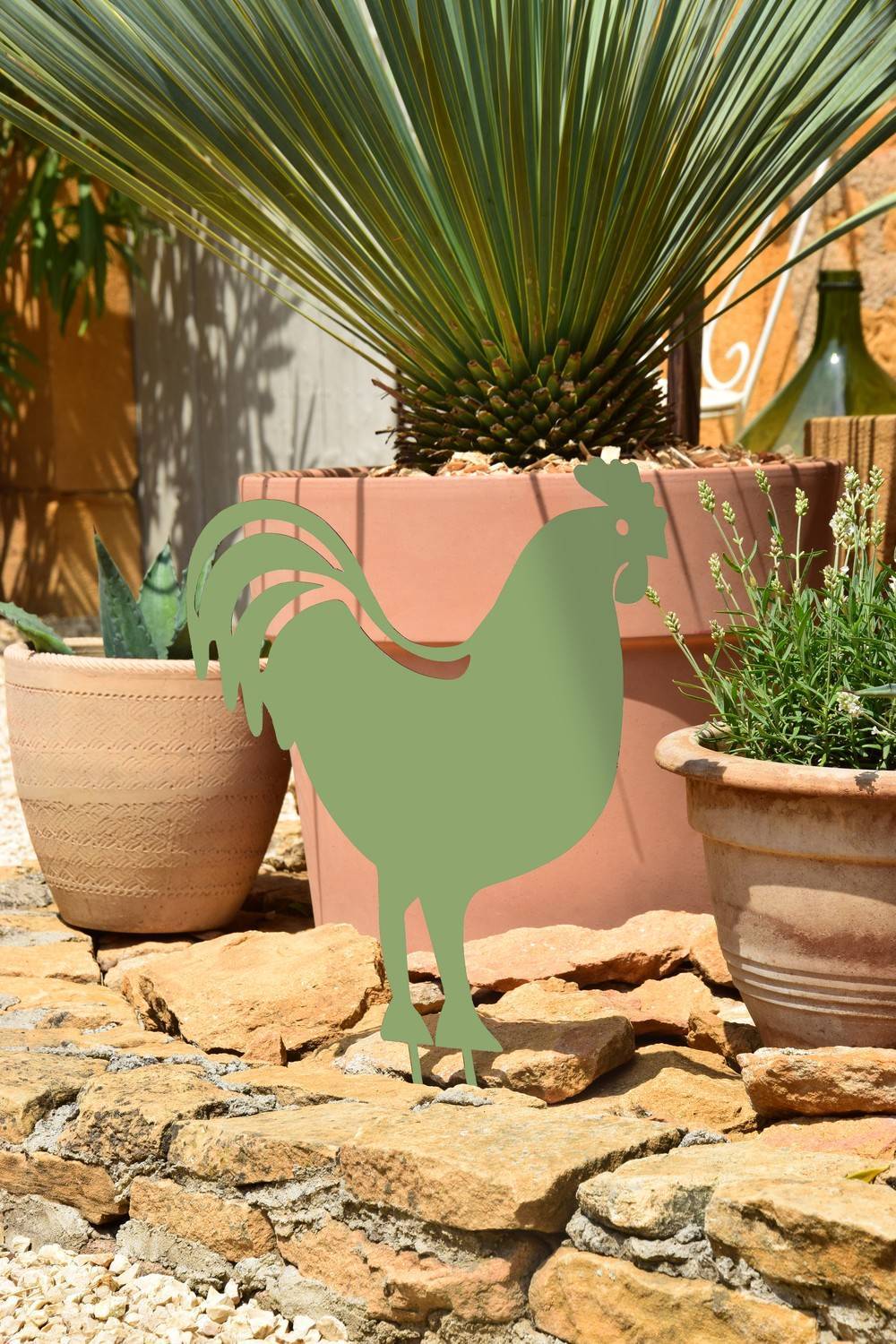 Louis Moulin - Figurine à piquer Coq - 42,5x42 cm - vert clair Louis Moulin - Image 3