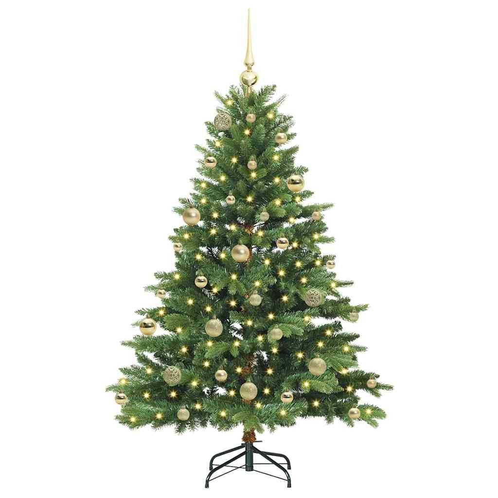 Sapin de Noël | Arbre de Noël artificiel avec 150 LED Vert 150 cm PE et PVC Maison Chic - Image 3