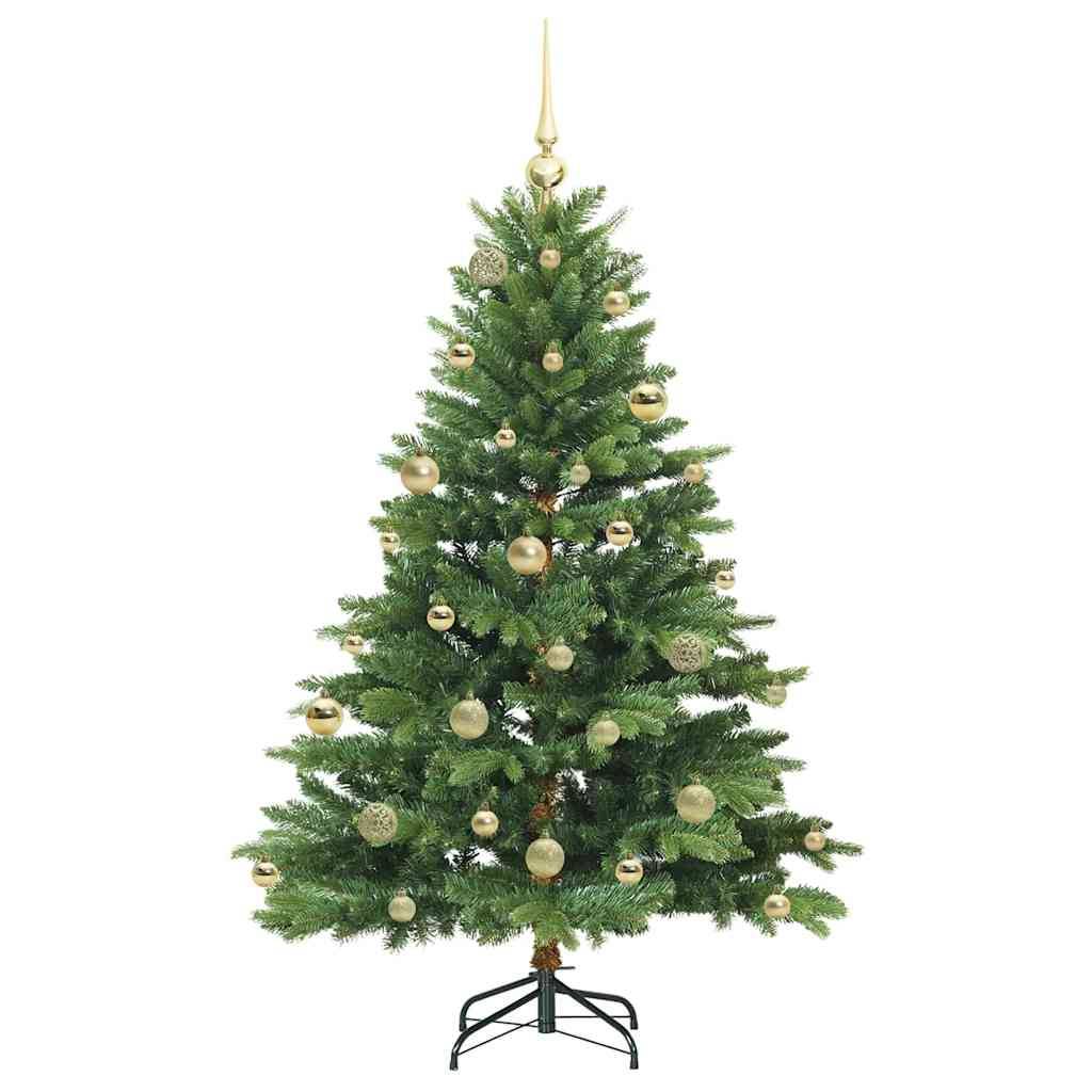 Sapin de Noël | Arbre de Noël artificiel avec 150 LED Vert 150 cm PE et PVC Maison Chic - Image 4