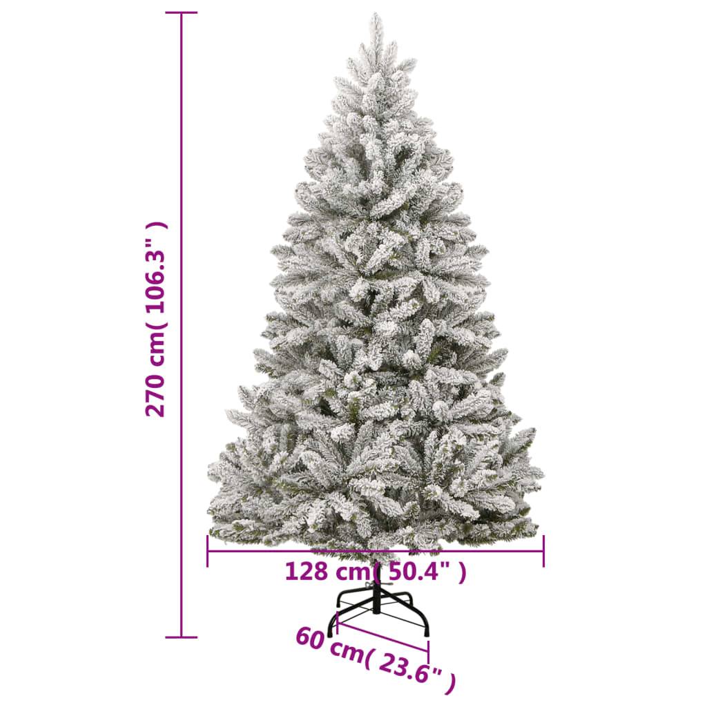 Sapin de Noël | Arbre de Noël artificiel à charnières avec neige floquée 270 cm Maison Chic - Image 9