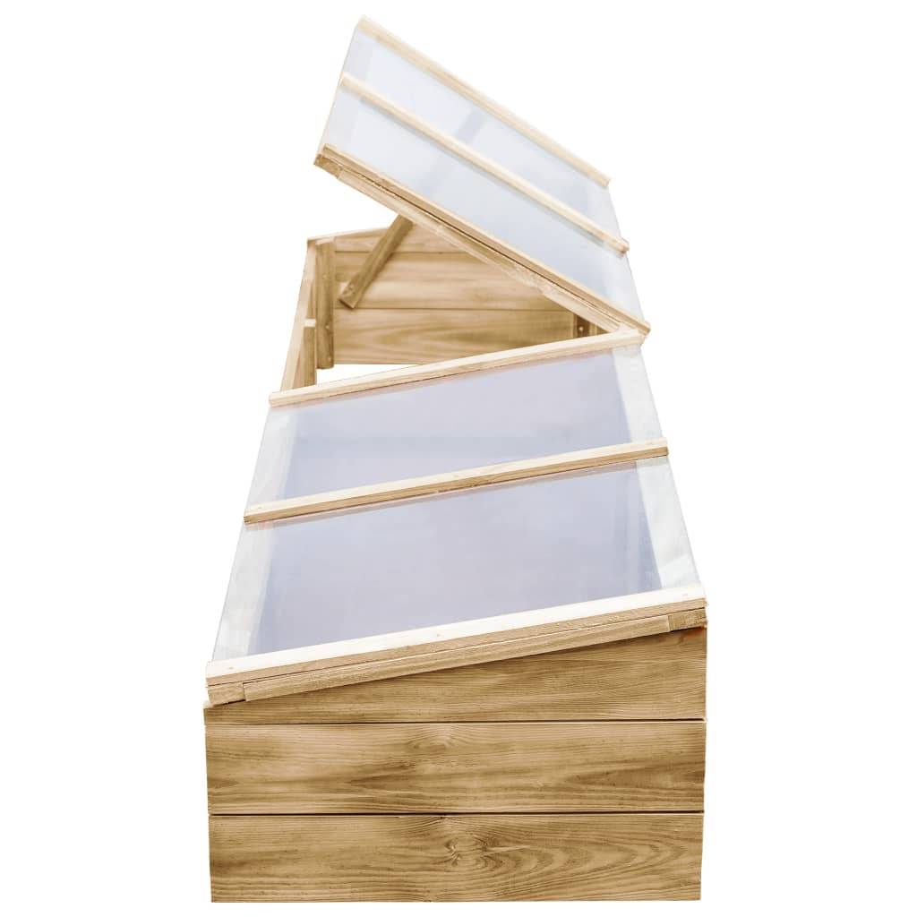 Serre Châssis Bois Pin Imprégné Jardin Potager Protection Hivernale 200cm - ComfortXL Outdoor Living - Image 5