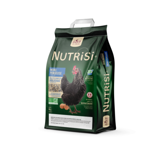 Gasco - Alimentation poules Nutrisi Menu Pondeuses Bio - 6kg