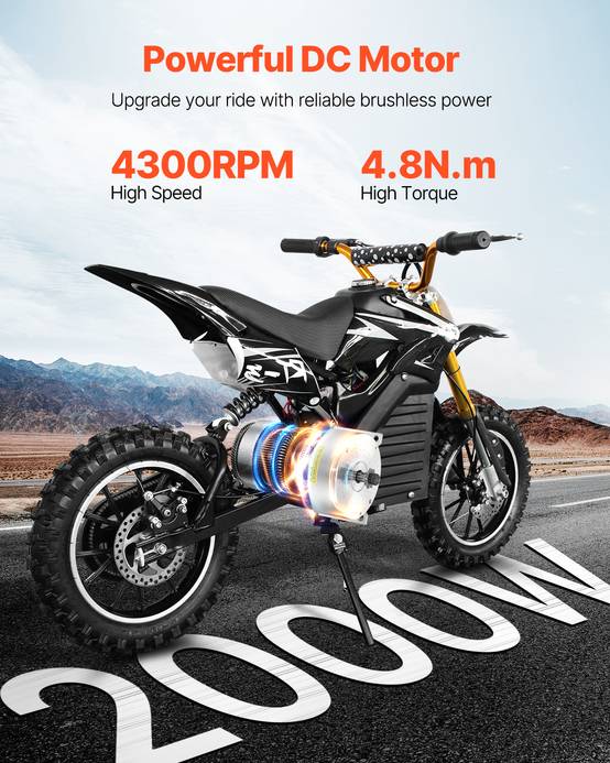 VEVOR Kit moteur électrique sans balais 2000 W, 48 V 4300 tr/min, contrôleur. - Image 2