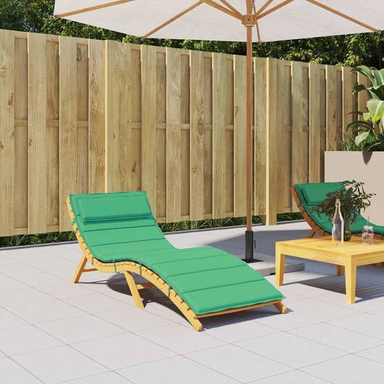 Galette pour Chaise Longue Tissu Oxford Déperlant pour Bain de Soleil Piscine Vert 180x60cm – ComfortXL Outdoor Living - Image 1