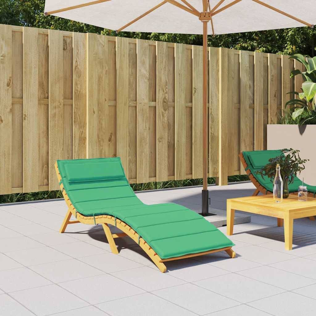 Galette pour Chaise Longue Tissu Oxford Déperlant pour Bain de Soleil Piscine Vert 180x60cm – ComfortXL Outdoor Living - Image 1
