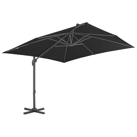 Parasol déporté aluminium anthracite 300 x 300 x 258 cm, Poids:20.14kg - PANGIVO - Image 2