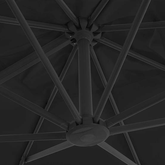 Parasol déporté aluminium anthracite 300 x 300 x 258 cm, Poids:20.14kg - PANGIVO - Image 6