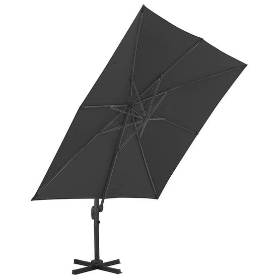 Parasol déporté aluminium anthracite 300 x 300 x 258 cm, Poids:20.14kg - PANGIVO - Image 3