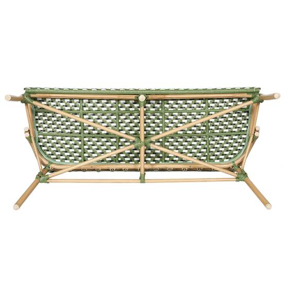 Oviala - Banc de jardin style parisien en aluminium et rotin synthétique vert Batignolles - Oviala - Image 5
