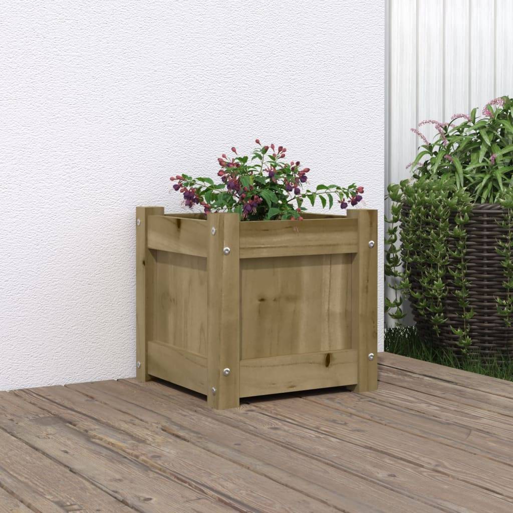 Maison Chic - Jardinière - Bac à Fleurs - Pot De Fleurs 31x31x31 cm bois de pin imprégné - Image 2