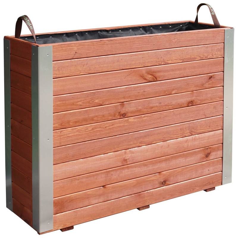 Forest Style - Bac à fleurs en bois lasuré 100 x 30 x 78,5 cm Bambou - Image 1