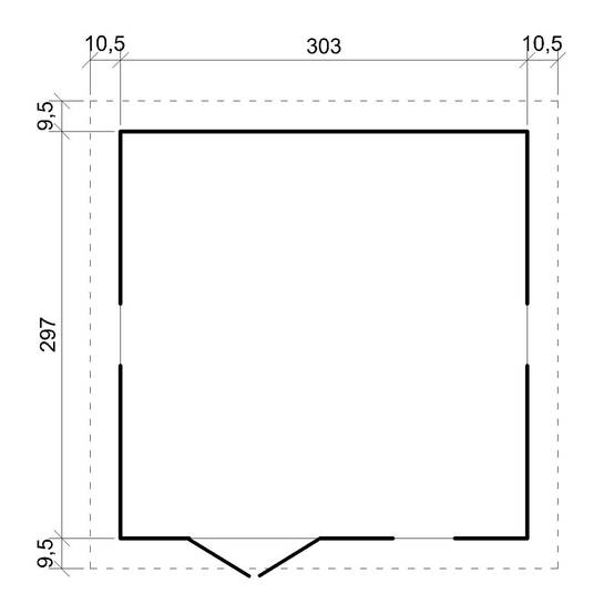 Timbela - Abri de Jardin en Bois Naturel H226x316x324 cm/9 m² avec fenêtres - Atelier rangement outils et vélos - 17 mm d’épaisseur - Timbela M335 - Image 7