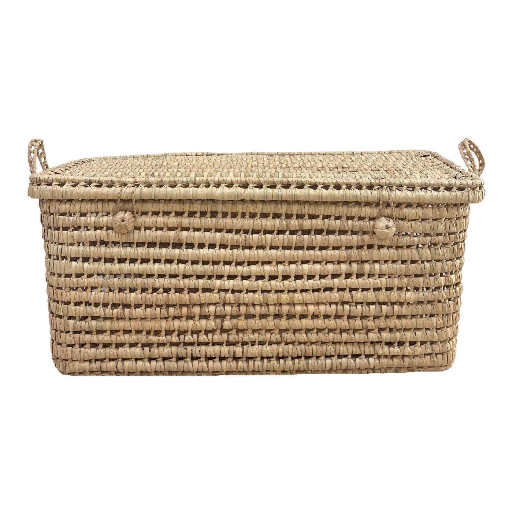 Home Maison - Malle de rangement feuille de palmier - HOME MAISON - Osier - Naturel - Image 1