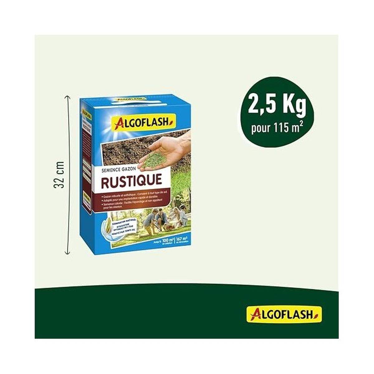 Algoflash - Semences gazon - ALGOFLASH - Rustique - 2,5 kg - Image 2