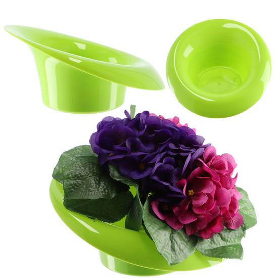 Ikebana Pot à Fleurs Vert 9cm - Composition Élégante Japonaise - Image 1