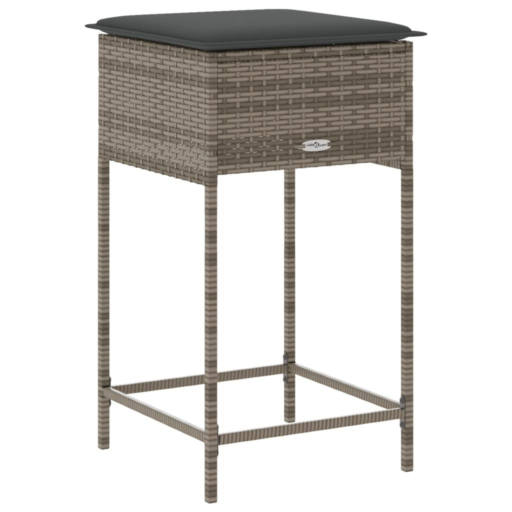 Prolenta Premium - Chaises de jardin rotin gris  40 x 40 x 76 cm  - Prolenta premium p375.6 - Image 7