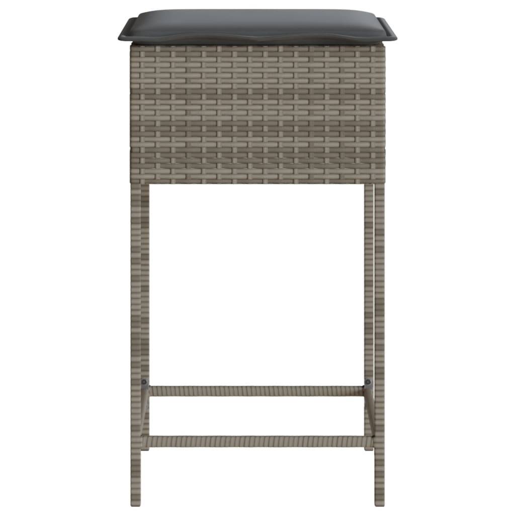 Prolenta Premium - Chaises de jardin rotin gris  40 x 40 x 76 cm  - Prolenta premium p375.6 - Image 6