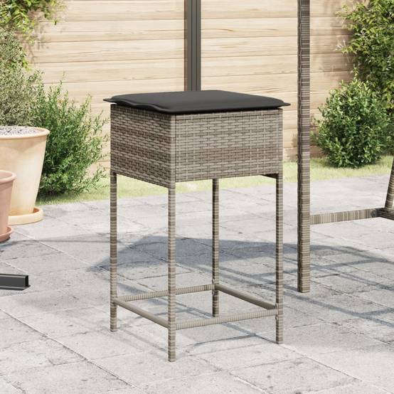 Prolenta Premium - Chaises de jardin rotin gris 40 x 40 x 76 cm - Prolenta premium p375.6 - Image 2