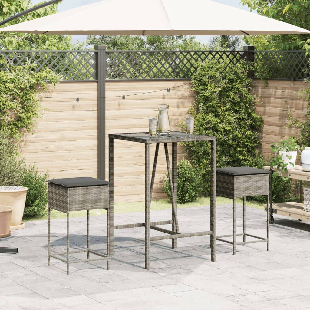 Prolenta Premium - Chaises de jardin rotin gris 40 x 40 x 76 cm - Prolenta premium p375.6 - Image 3