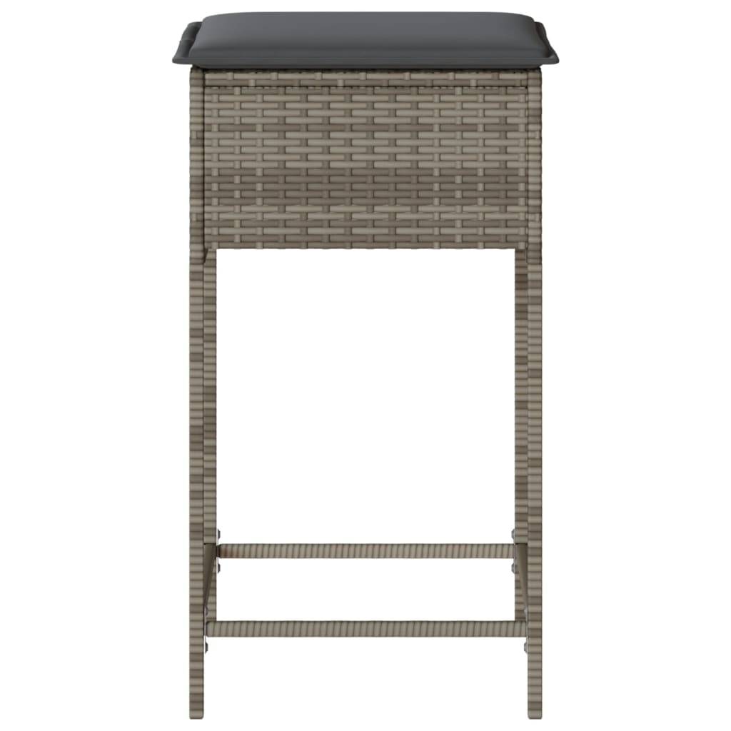 Prolenta Premium - Chaises de jardin rotin gris 40 x 40 x 76 cm - Prolenta premium p375.6 - Image 5