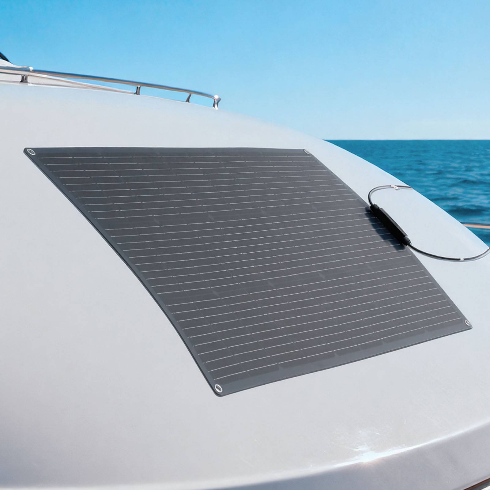 VEVOR Panneau Solaire Monocristallin Semi Flexible 100 W Chargeur Hors Réseau - Image 8
