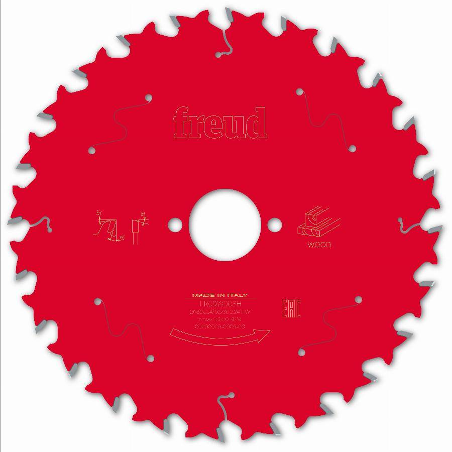 Lame pour scie circulaire portative FREUD - Ø180 2,4/1,6 AL30 Z24 BA 15° - F03FS09698 -FR09W003H - Image 1