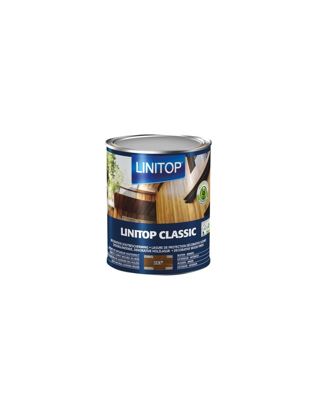 Durieu Linitop Classic Lasure Satin 1l Noyer - Linitop
