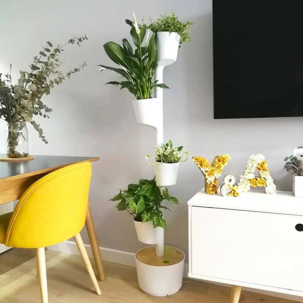 Jardinière verticale CitySens blanche avec 4 pots 
et arrosage automatique Wi-Fi - Image 5