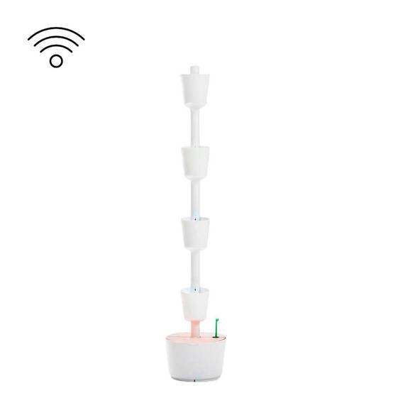 Jardinière verticale CitySens blanche avec 4 pots
et arrosage automatique Wi-Fi - Image 2