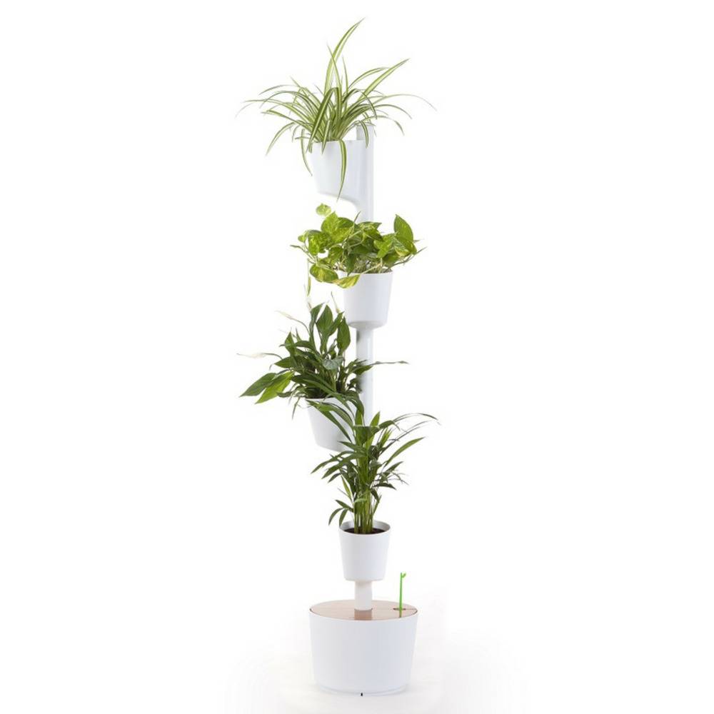 Jardinière verticale CitySens blanche avec 4 pots 
et arrosage automatique Wi-Fi - Image 1