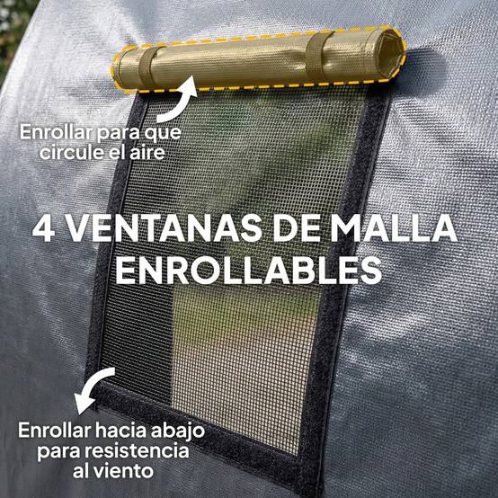 ComfortXL - Garage Voiture Extérieur Métal Galvanisé Tente Étanche Anti-UV 6x3 m Gris Foncé - ComfortXL Outdoor Living - Image 7