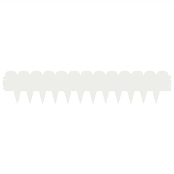 Bordure de pelouse acier pour jardin structuration esthétique 103x20cm blanc - ComfortXL Outdoor Living - Image 5