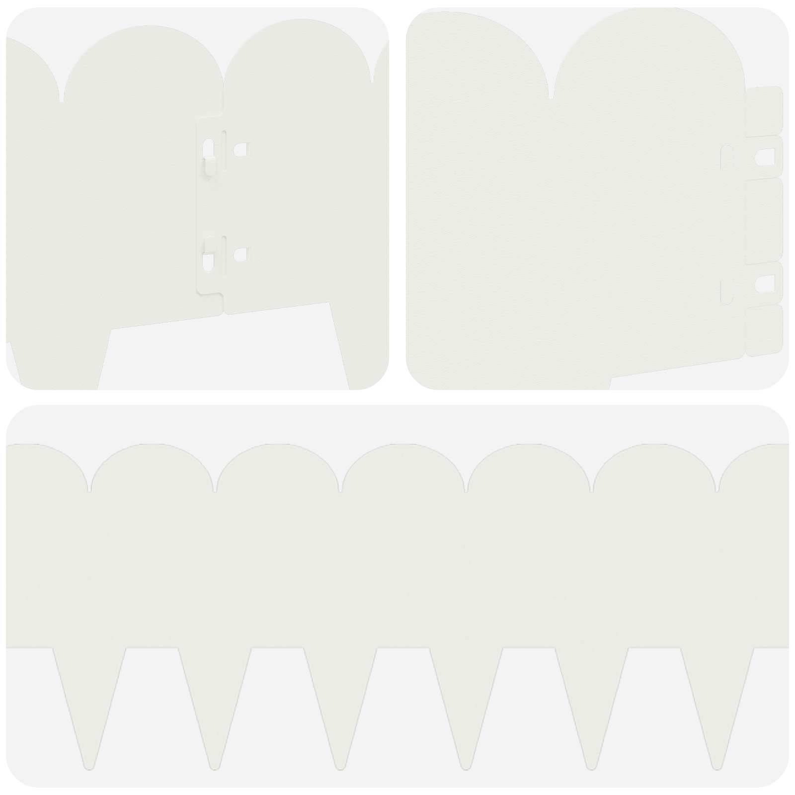 Bordure de pelouse acier pour jardin structuration esthétique 103x20cm blanc - ComfortXL Outdoor Living - Image 7