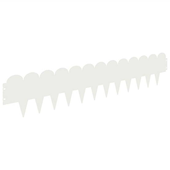 Bordure de pelouse acier pour jardin structuration esthétique 103x20cm blanc - ComfortXL Outdoor Living - Image 6