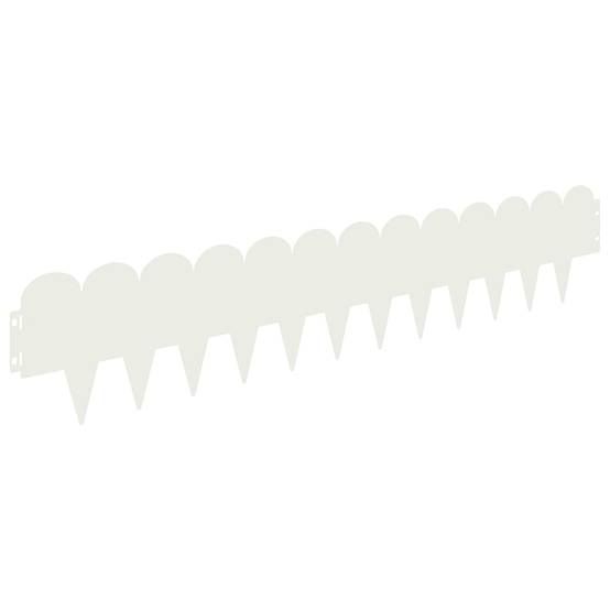 Bordure de pelouse acier pour jardin structuration esthétique 103x20cm blanc - ComfortXL Outdoor Living - Image 2