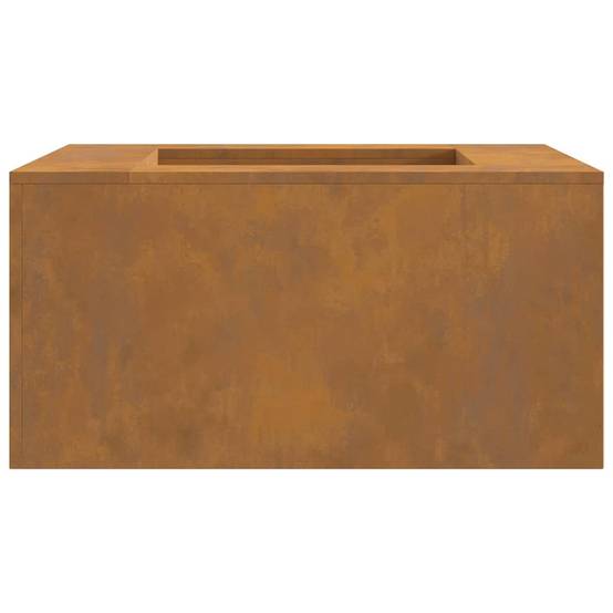 Brasero Carré XXL 80cm Acier Corten Foyer de Jardin Design Industriel Marron – ComfortXL Outdoor Living - Image 6