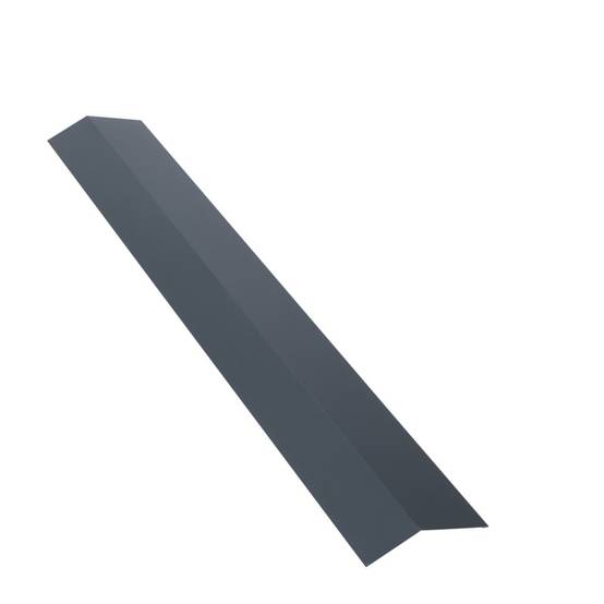 Bris de gouttière 1 m pour plaque nervurée acier laqué - Coloris - Gris anthracite RAL 7016, Longueur - 1 m