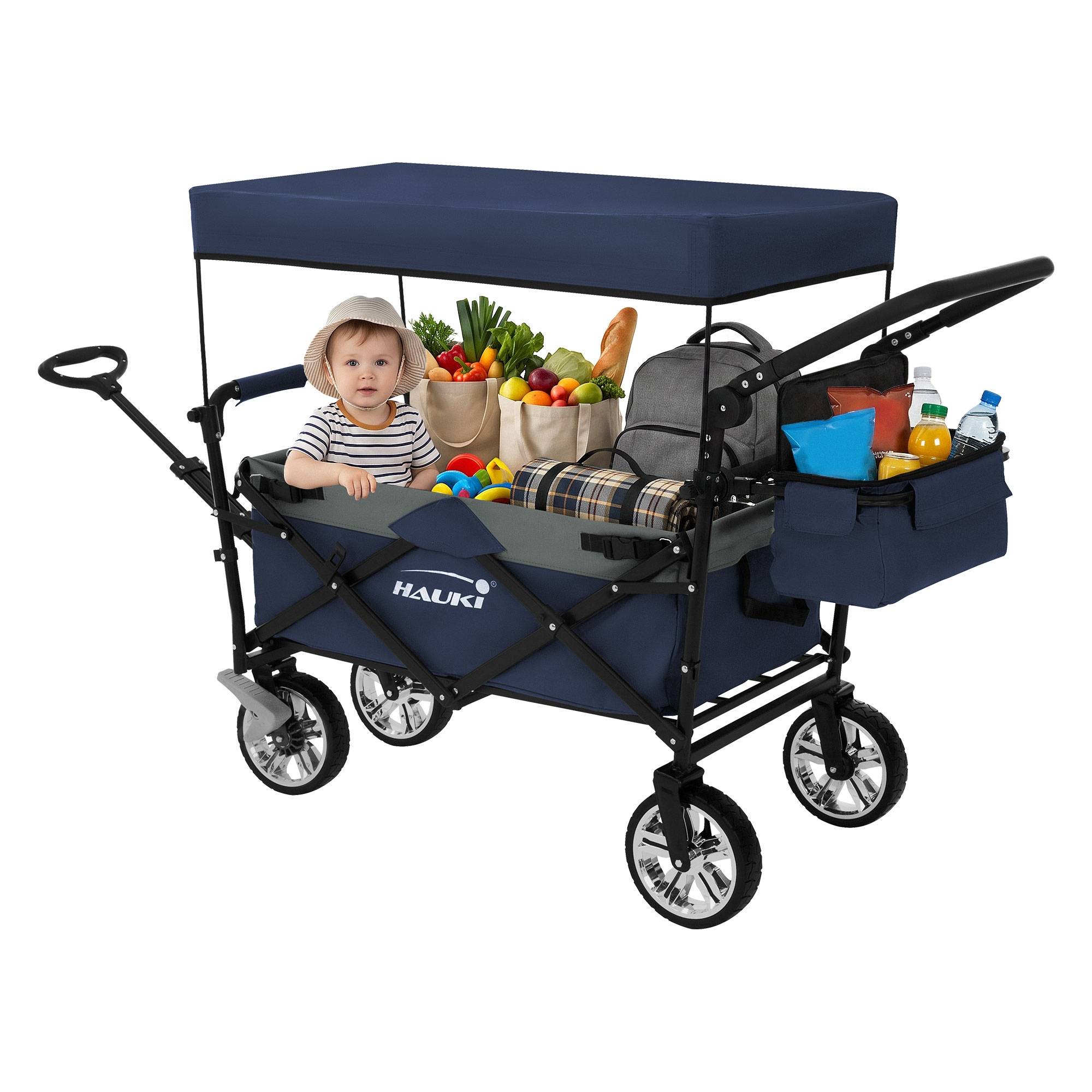 Chariot à Main de Transport Pliable; Buggy de Plage jusqu'à 90 L et 150 kg