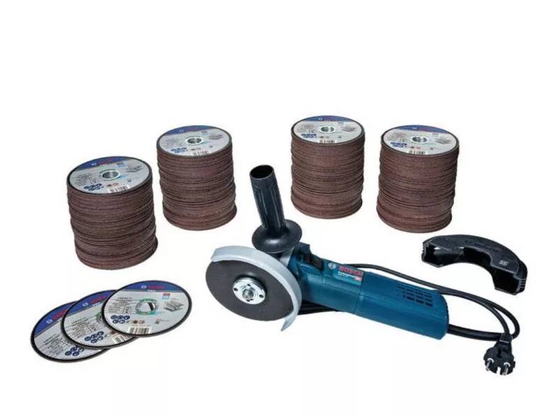 Bosch Professional - Meuleuse d'angle GWS 9-125 / 900 W + disque à tronçonner en acier inoxydable 125 x 1,0 x 22,2 mm (400 pièces) - BOSCH - 061599767T