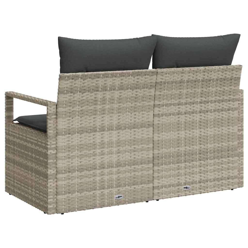 Salon de Jardin 2 Pièces en Polyrotin Gris – Canapés avec Coussins Déperlants pour Terrasse Moderne – Haute Qualité – ComfortXL Outdoor Living - Image 4