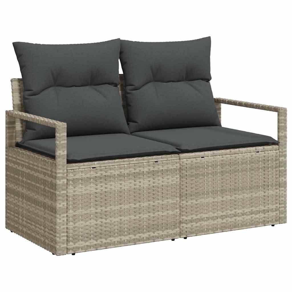 Salon de Jardin 2 Pièces en Polyrotin Gris – Canapés avec Coussins Déperlants pour Terrasse Moderne – Haute Qualité – ComfortXL Outdoor Living - Image 2