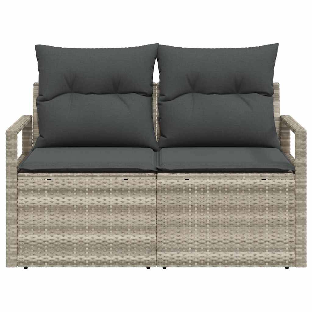 Salon de Jardin 2 Pièces en Polyrotin Gris – Canapés avec Coussins Déperlants pour Terrasse Moderne – Haute Qualité – ComfortXL Outdoor Living - Image 5