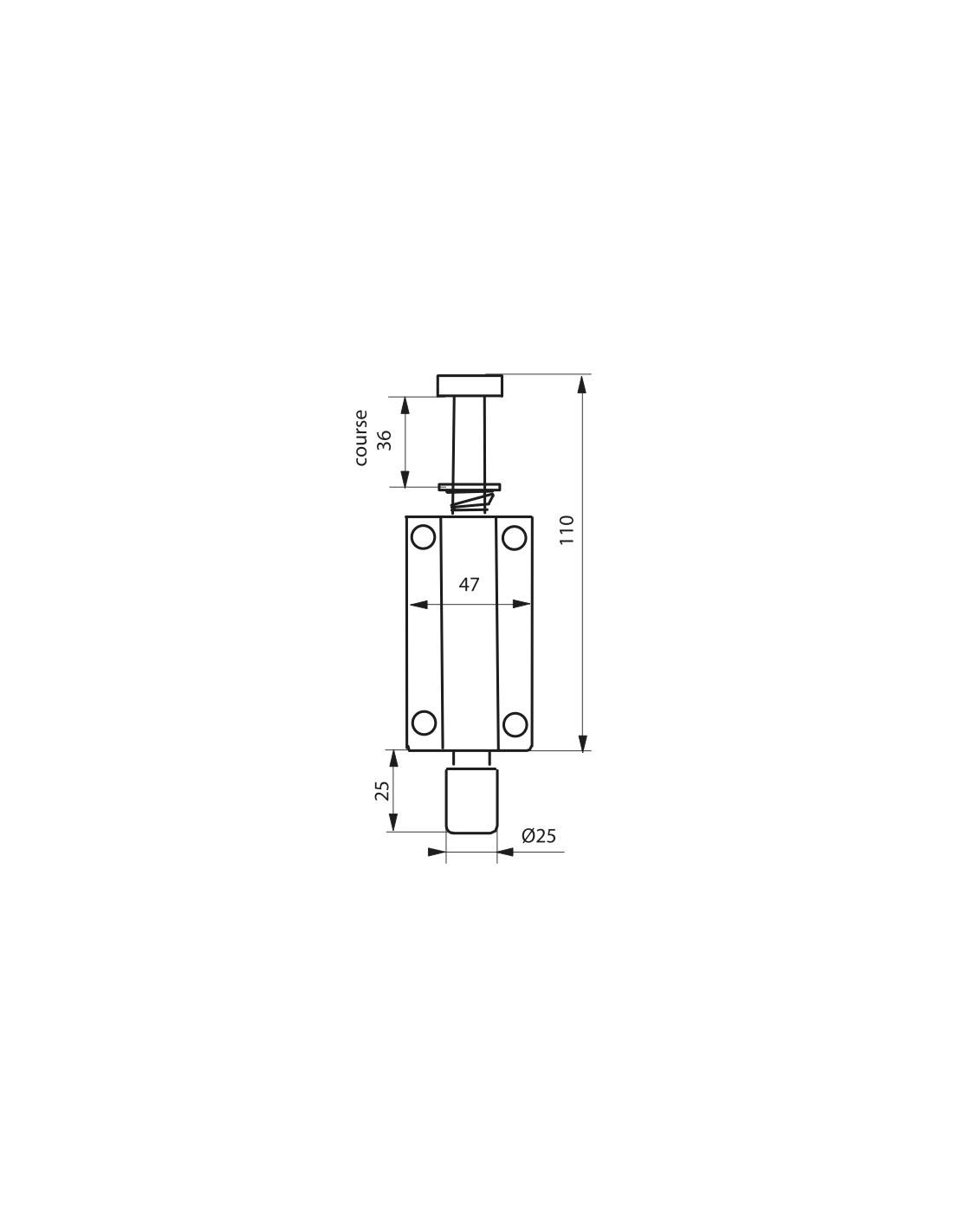Arrêt de porte, 150mm, inox - THIRARD - Image 3