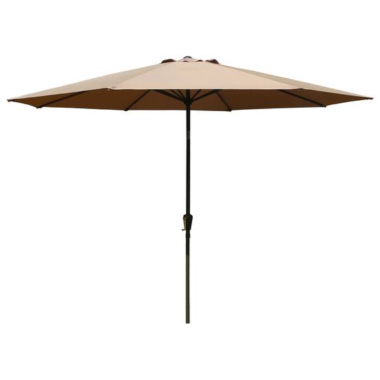 Happy Garden - Toile pour parasol droit HAPUNA rond 3,30m de diamètre taupe - HAPPY GARDEN - Image 3