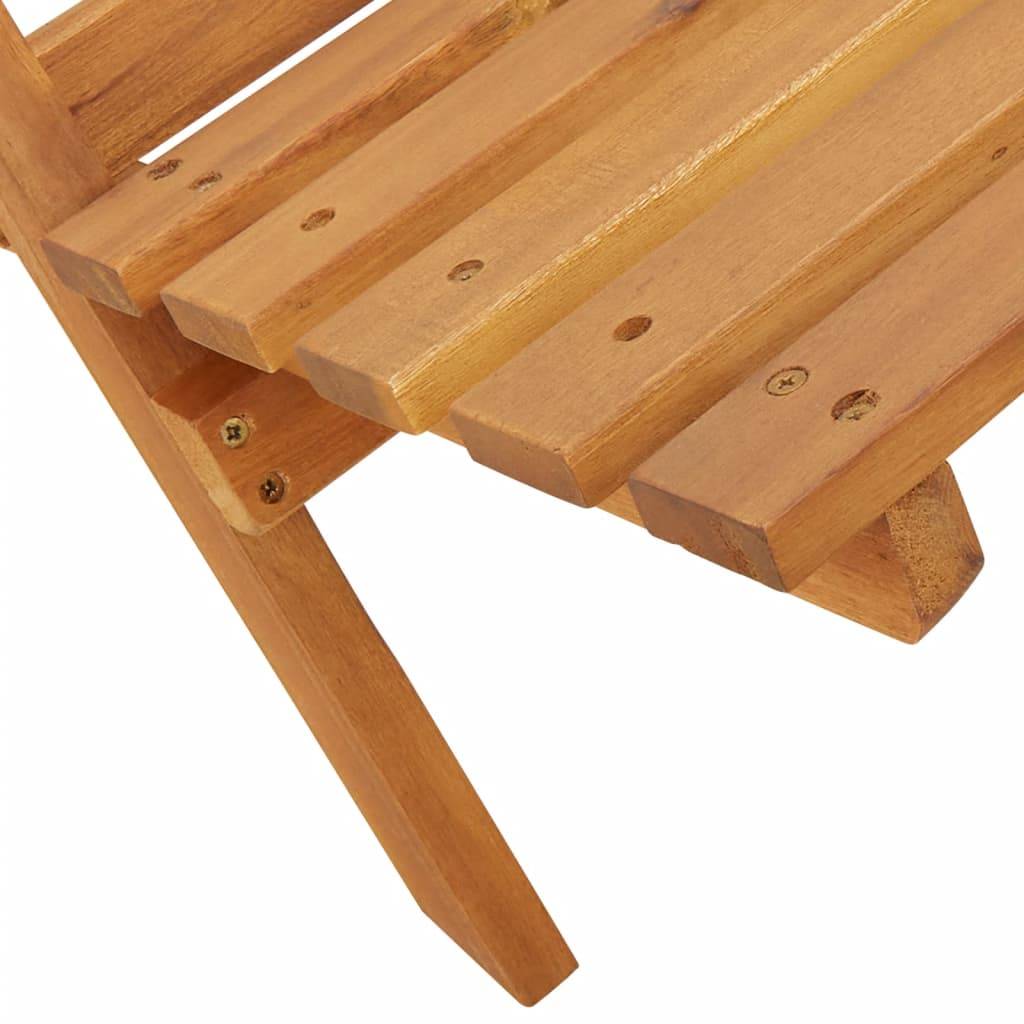 Lot de 4 Fauteuils Bas Pliants en Bois Massif d'Acacia et Tissu pour Extérieur Beige – ComfortXL Outdoor Living - Image 9
