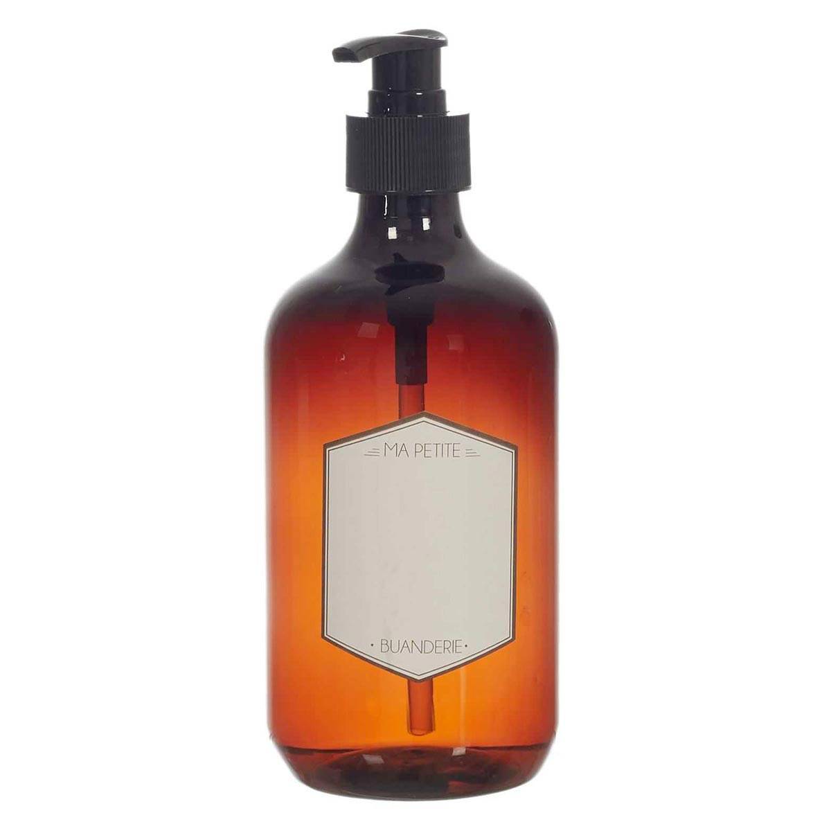 Paris Prix - Distributeur de Savon "Ma Petite Buanderie " 500ml Noir - Image 1