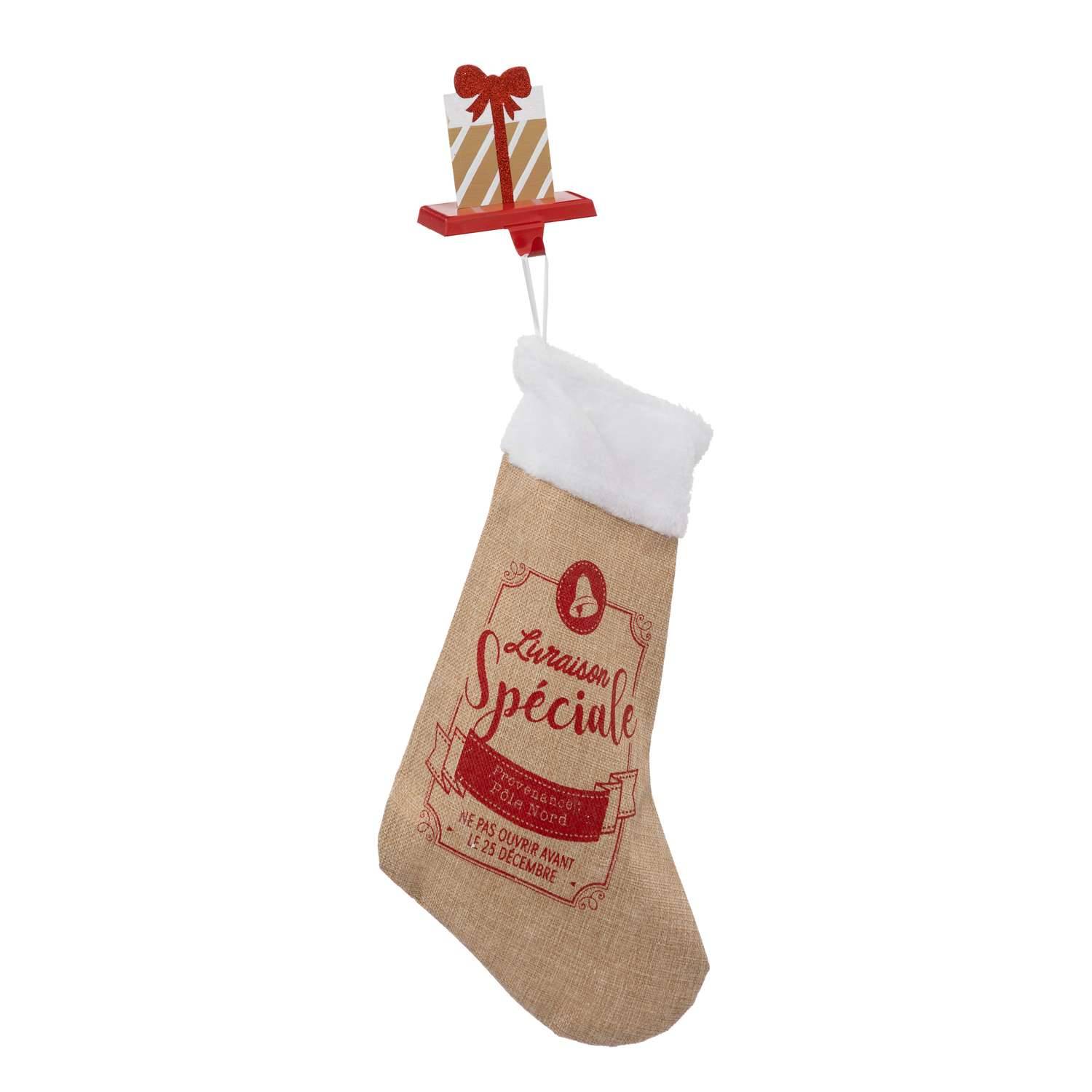 Porte chaussette de Noël Cadeau - Rouge - Atmosphera - Image 2