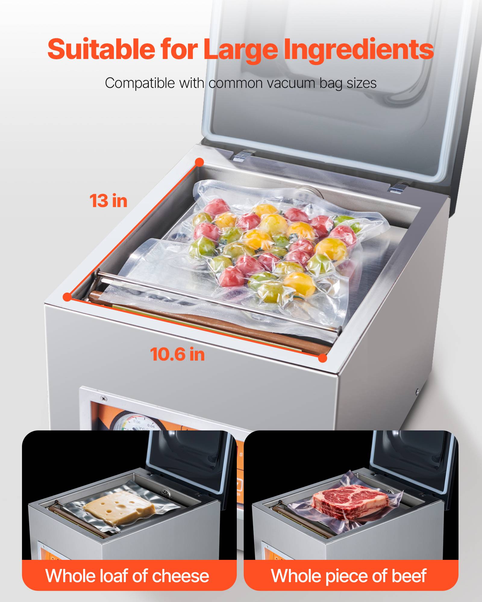 Vevor - VEVOR Machine sous vide à chambre 260W compacte 260 mm, usage domestique/commercial. - Image 4