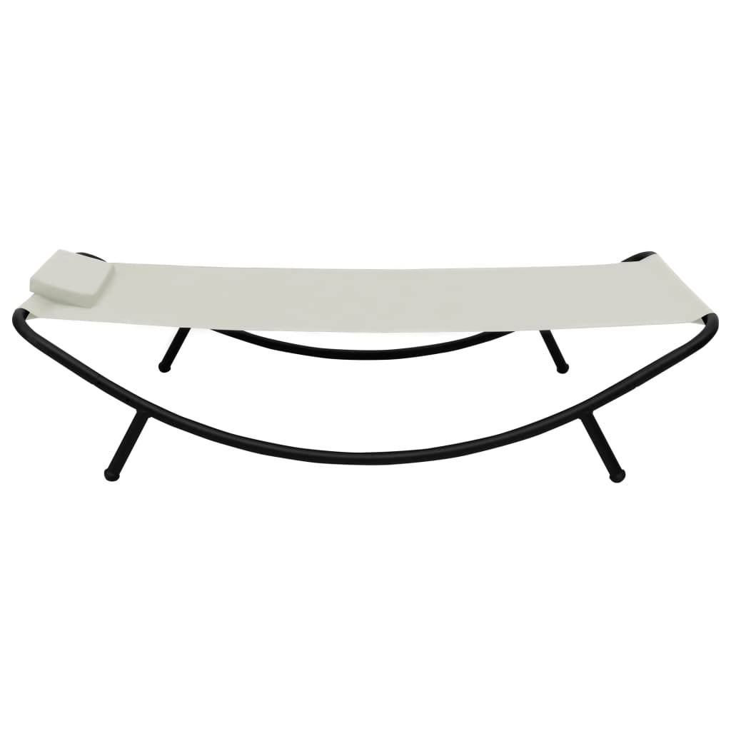 Prolenta Premium - Chaise longue pliante/transat  Lorrin Blanc  200 X 90 X 40 cm  - P87209B